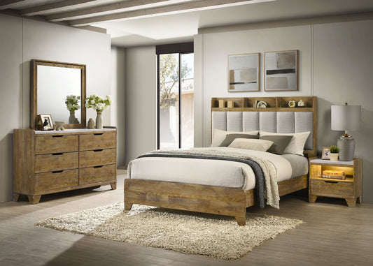Henderson 4-piece Queen Bedroom Set Medium Oak