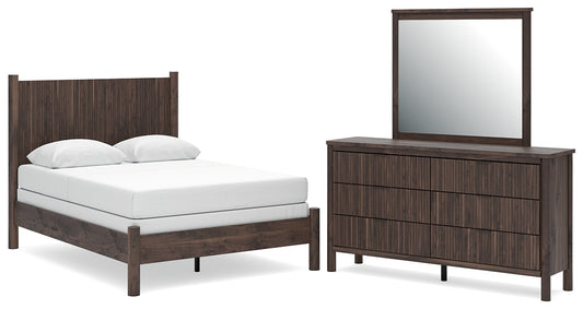 Pamytta Queen Panel Bed, Dresser and Mirror