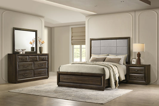Atlas 4-piece California King Bedroom Set Dark Oak