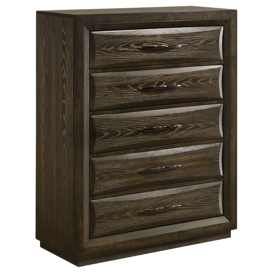 Atlas 5-drawer Bedroom Chest of Drawers Dark Oak