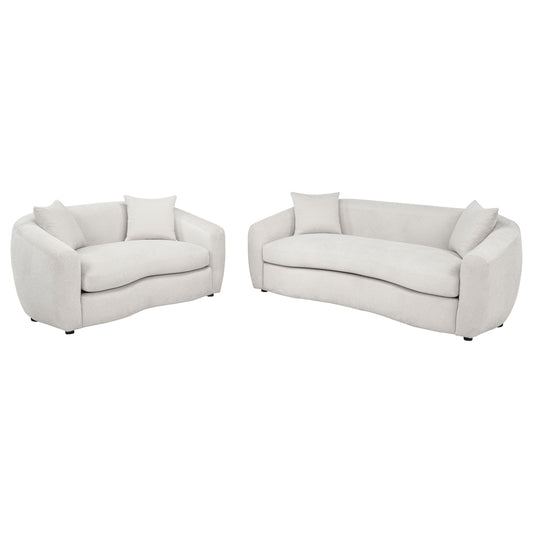 Isabella 2-piece Fabric Upholstered Sofa Set Sand