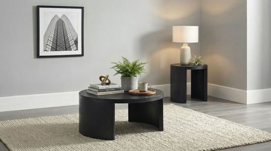 Sweeney 2-piece Coffee and End Occasional Table Set Black