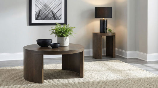Sweeney 2-piece Coffee and End Occasional Table Set Dark Walnut