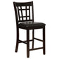Lavon Wood Counter Height Dining Chair Black and Espresso (Set of 2)