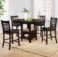 Lavon Wood Counter Height Dining Chair Black and Espresso (Set of 2)
