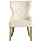Baney Fabric Upholstered Dining Side Chair Beige and Rustic Honey