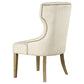 Baney Fabric Upholstered Dining Side Chair Beige and Rustic Honey