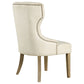 Baney Fabric Upholstered Dining Side Chair Beige and Rustic Honey