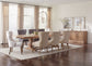 Baney Fabric Upholstered Dining Side Chair Beige and Rustic Honey