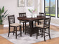 Lavon Oval 60-inch Counter Height Extension Dining Table Chestnut