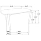 Dortch Oval 63-inch Solid Wood Dining Table Walnut