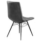 Aiken Faux Leather Upholstered Dining Side Chair Charcoal Grey (Set of 4)