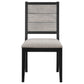Elodie Wood Dining Side Chair Grey and Black (Set of 2)