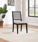 Elodie Wood Dining Side Chair Grey and Black (Set of 2)