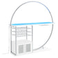 Risley 2-door Circular LED Wine Cabinet White High Gloss