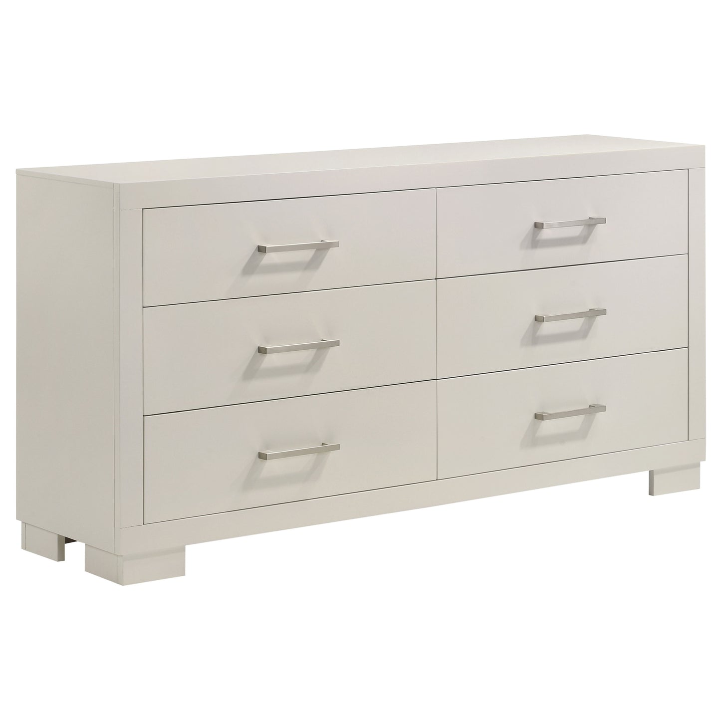 Jessica 4-piece Eastern King LED Bedroom Set Snow White