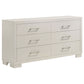 Jessica 4-piece Eastern King LED Bedroom Set Snow White