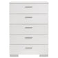 Felicity 5-piece Queen Bedroom Set White High Gloss