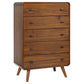 Robyn 5-drawer Bedroom Chest of Drawers Dark Walnut
