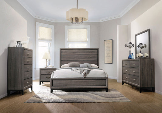 Watson Four-piece Eastern King Bedroom Set Grey Oak
