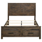 Woodmont Wood Queen Storage Panel Bed Rustic Golden Brown