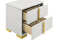 Marceline 2-drawer Nightstand White
