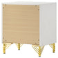 Lucia 2-drawer Nightstand Bedside Table White