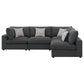 Serene 4-piece Upholstered Modular Sectional Sofa Charcoal