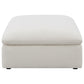 Hobson Square Upholstered Ottoman Ivory