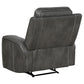 Raelynn Upholstered Track Arm Recliner Grey