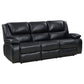 Camila 2-piece Upholstered Reclining Sofa Set Black