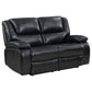 Camila 2-piece Upholstered Reclining Sofa Set Black