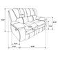 Camila 3-piece Upholstered Reclining Sofa Set Black