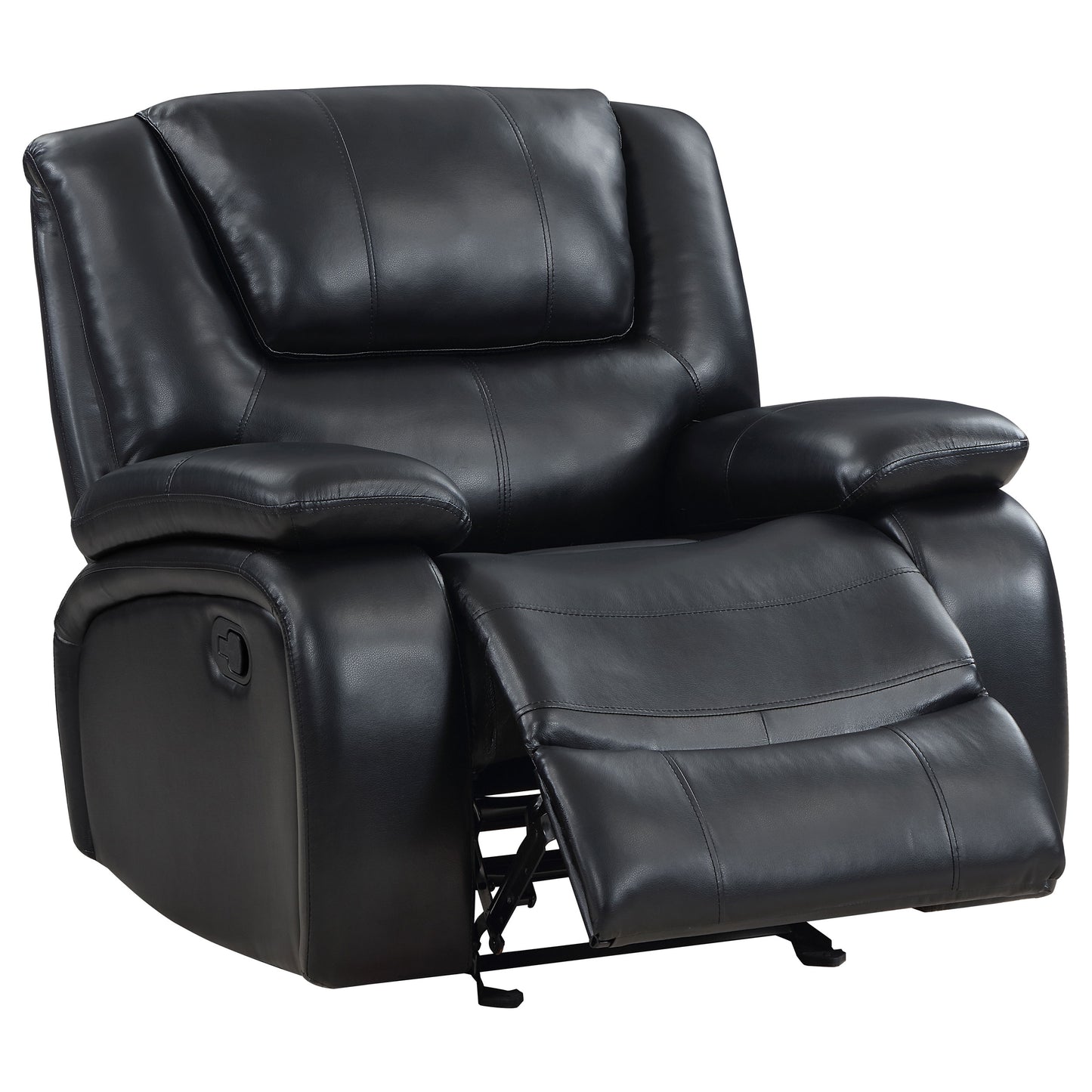 Camila 3-piece Upholstered Reclining Sofa Set Black