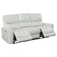 Greenfield Upholstered Power Reclining Sofa Dove Grey