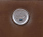 Greenfield Upholstered Power Recliner Chair Saddle Brown