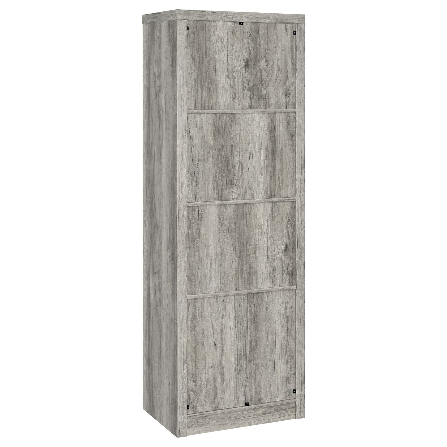 Burke 4-shelf Engineered Wood Media Tower Grey Driftwood