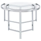 Delia 2-Piece Round Glass Top Nesting Coffee Table Chrome