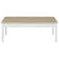 Stacie 3-piece Coffee Table Set Distressed Pine and White