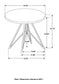 Hadi Round SmartTop Side End Table Cement and Gunmetal