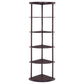 Bonwick 72-inch 5-shelf Corner Bookshelf Cappuccino