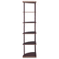 Bonwick 72-inch 5-shelf Corner Bookshelf Cappuccino