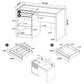 Halston 47-inch 2-drawer Office Desk with Cabinet Cappuccino