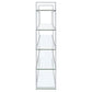 Elmer 63-inch 5-shelf Bookshelf Clear and Chrome