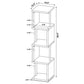 Baxter 67-inch 4-shelf Bookshelf Black and Chrome
