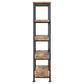 Analiese 63-inch 4-shelf Bookshelf Rustic Nutmeg