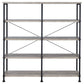 Analiese 63-inch 4-shelf Double Bookshelf Grey Driftwood