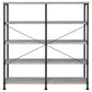 Analiese 63-inch 4-shelf Double Bookshelf Grey Driftwood