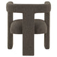 Petra Boucle Upholstered Accent Side Chair Chocolate Brown