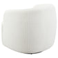 Hudson Faux Sheepskin Upholstered Swivel Chair Natural